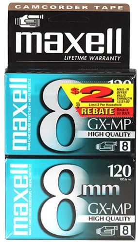 Maxell P6-120 GX-MP High Quality Camcorder Tapes, 2 Pack