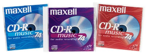 Maxell Digital Media CD-R 74-Minute DA (Color, 3-Pack)