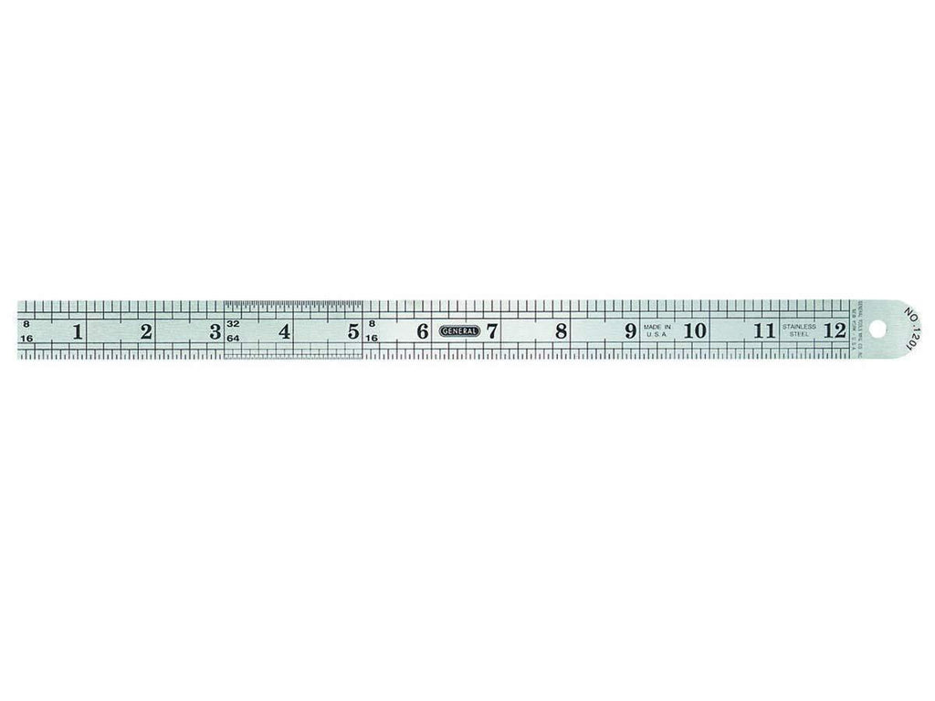 GENERAL TOOLS 1201ME 12" Flex Precision Stainless Steel Rule