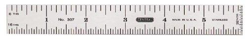 General Tools and Instruments 307 Precision Flex Steel Rule, 3/4 x 6-Inch