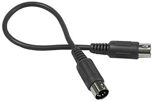 Hosa MID-301BK 5-Pin DIN to 5-Pin DIN MIDI Cable, 1 Foot