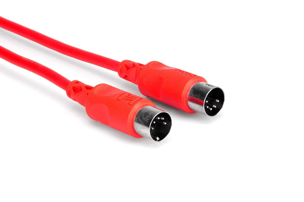 [AUSTRALIA] - Hosa MID-310RD 5-pin DIN to 5-pin DIN Red MIDI Cable, 10 feet 