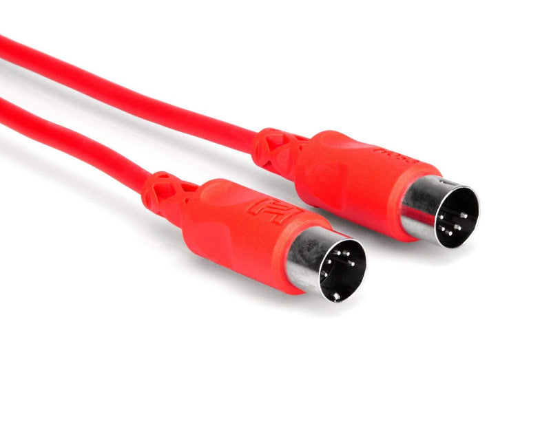 Hosa MID-315RD MIDI Cable, 5-pin DIN to Same, 15 ft