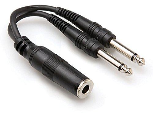 Hosa YPP-106 1/4" TSF to Dual 1/4" TS Y Cable