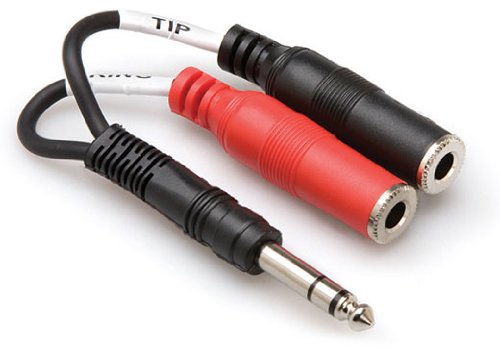 Hosa YPP-117 1/4" TRS to Dual 1/4" TSF Stereo Breakout Cable