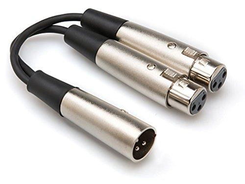 [AUSTRALIA] - Hosa YXF-119 XLR3M to Dual XLR3F Y Cable, 6 Inch 