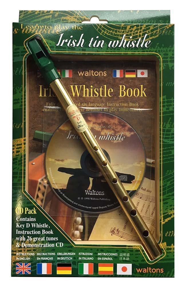 Waltons Irish Tin Whistle CD Pack - Includes a Six Language Instruction Booklet - Key of D