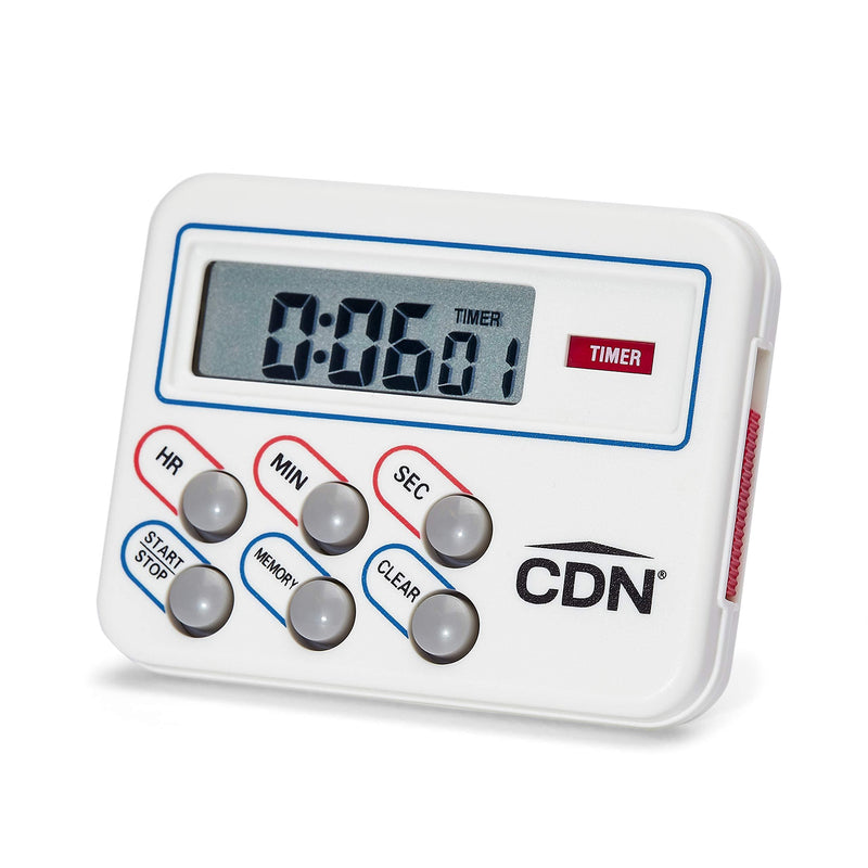 CDN Digital Timer and Clock Memory Feature, 6.8 x 4.5 x 0.9 inches, Cream 1