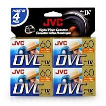 JVC 60-Minute MiniDV Camcorder Tapes 4-Pack MDV604HT