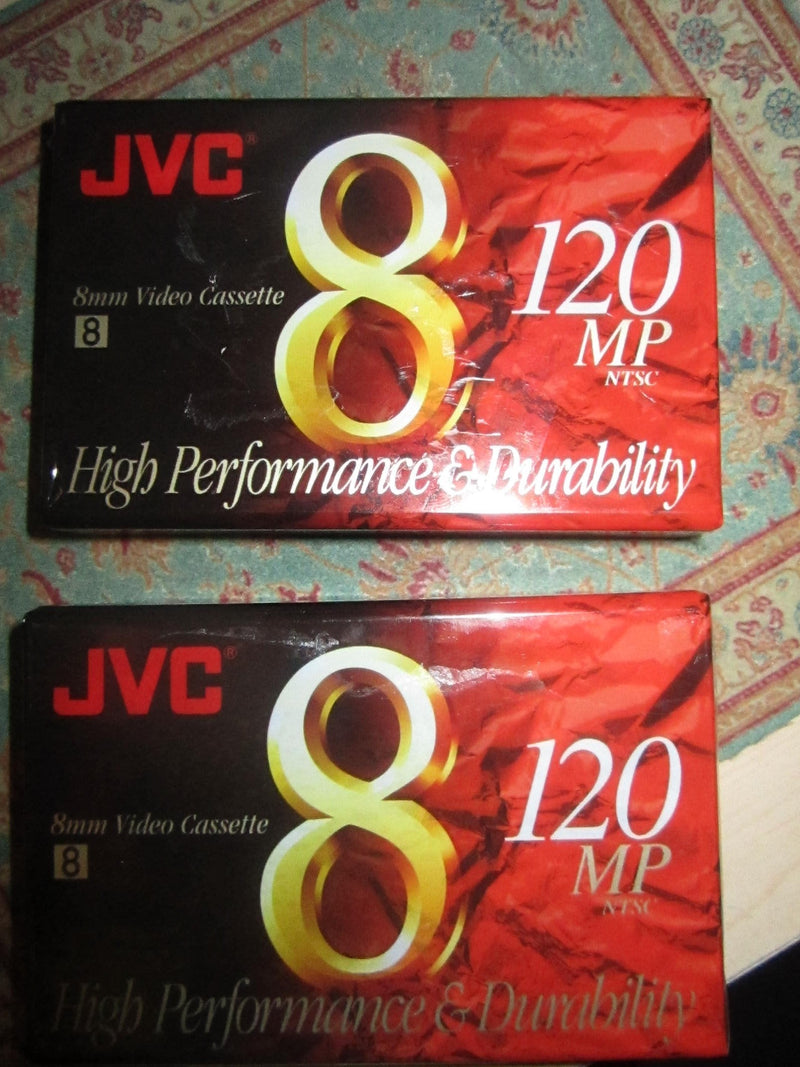 JVC 120-Minute Standard 8mm Camcorder Tapes (2 Pack) (P6120JH2)