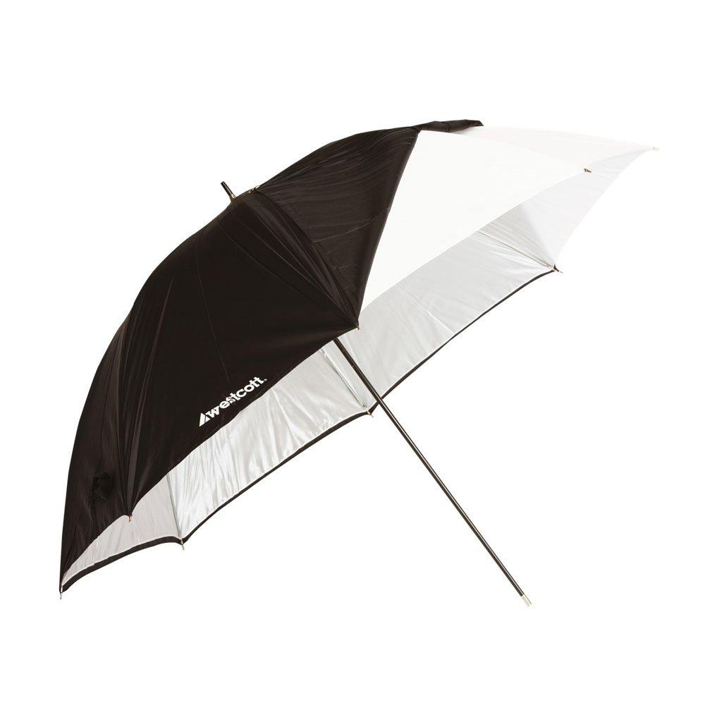 Westcott 2012 32-Inch Optical White Satin with Removable Black Cover Umbrella