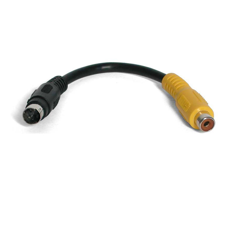 StarTech.com 6 in. S Video to Composite Video Adapter Cable - S-Video to Composite Video - Low Profile - 4 Pin S Video to RCA (SVID2COMP) Black