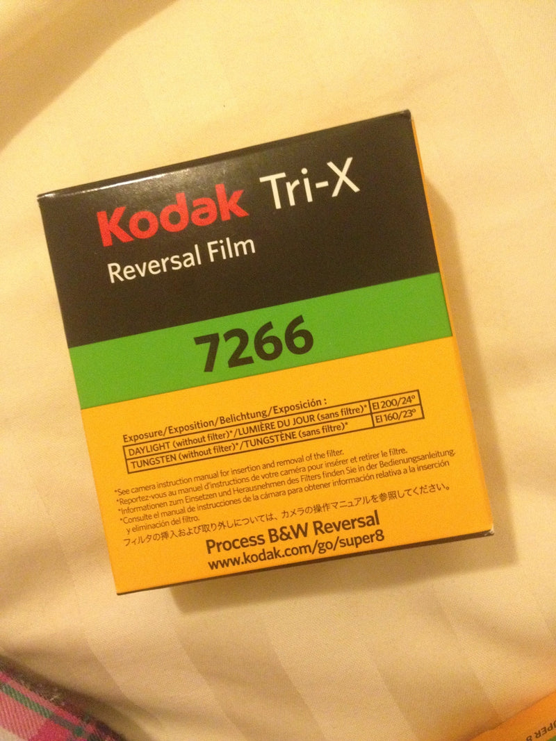 Kodak TXR-464 Tri-X Reversal Black & White, Silent Super 8 Movie Film, 50 Foot Cartridge, Film #7266, ISO 200 / 160, #502-9046, *USA*