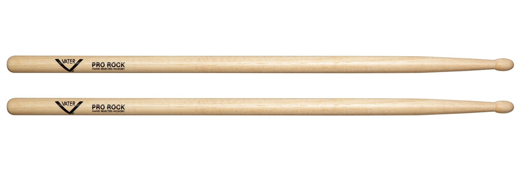 Vater Pro Rock Wood Tip Hickory Drum Sticks, Pair
