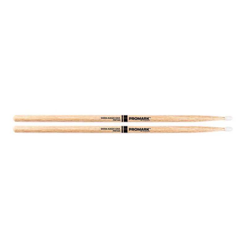 Promark PW7AN Japanese Shira Kashi White Oak 7A Nylon tip drumsticks