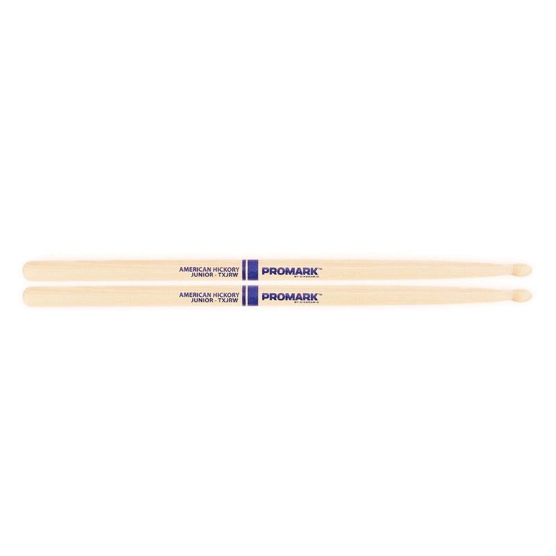 Promark American Hickory Drum Sticks for Kids, Wood Tip, Single Pair (TXJRW)