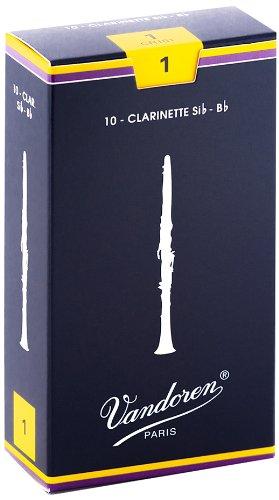 Vandoren CR101 Bb Clarinet Traditional Reeds Strength 1; Box of 10