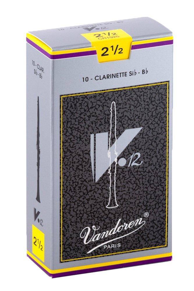 Vandoren CR1925 Bb Clarinet V.12 Reeds Strength 2.5; Box of 10