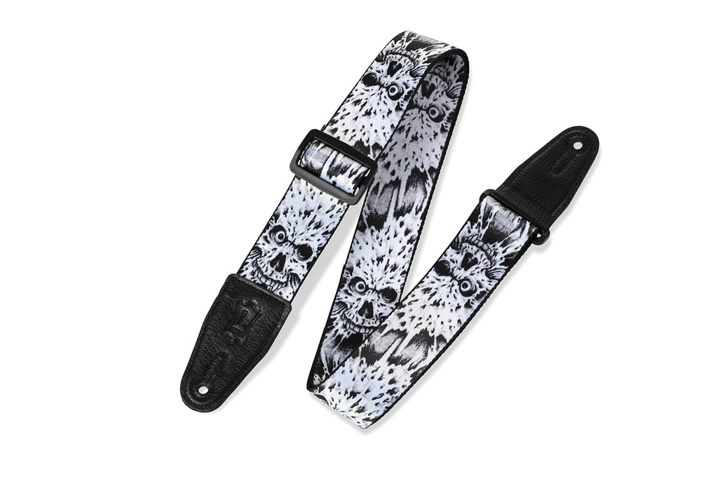 Levy's Leathers 2" Polyester Guitar Strap with Printed Design, Garment Leather Ends and Tri-glide Adjustment (MP-16)
