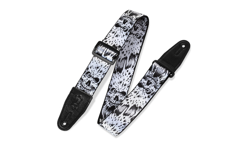 Levy's Leathers 2" Polyester Guitar Strap with Printed Design, Garment Leather Ends and Tri-glide Adjustment (MP-16)