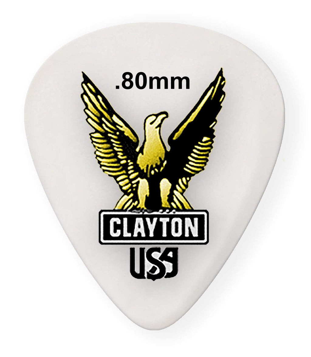 Clayton Picks Clayton Acetal Standard Guitar Picks (S80/12) 0.8mm 12 Picks Yellow