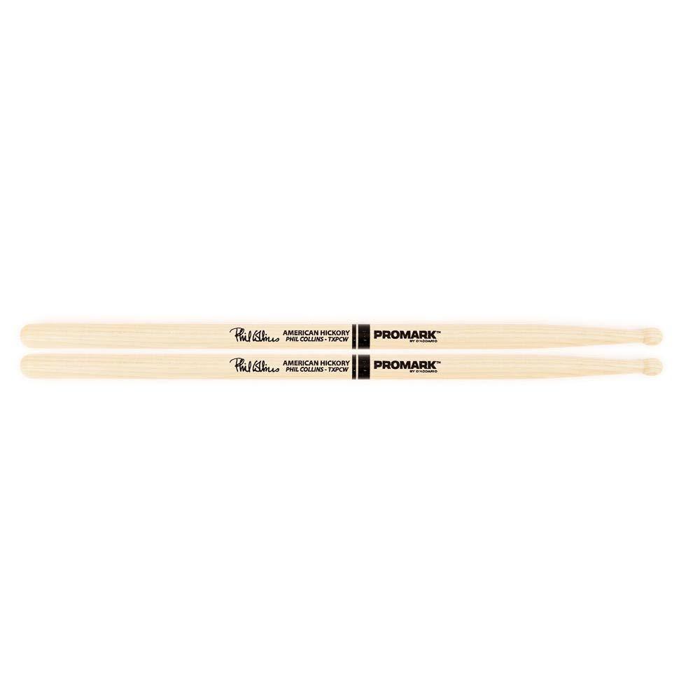 Promark TXPCW American Hickory Phil Collins Autograph Series Wood Tip, Single Pair