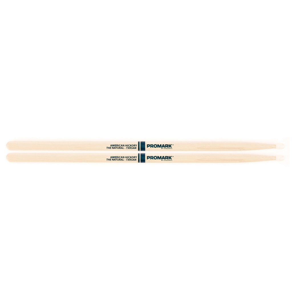 Promark TXR5AN American Hickory Natural Nylon Tip, Single Pair, Unlacquered