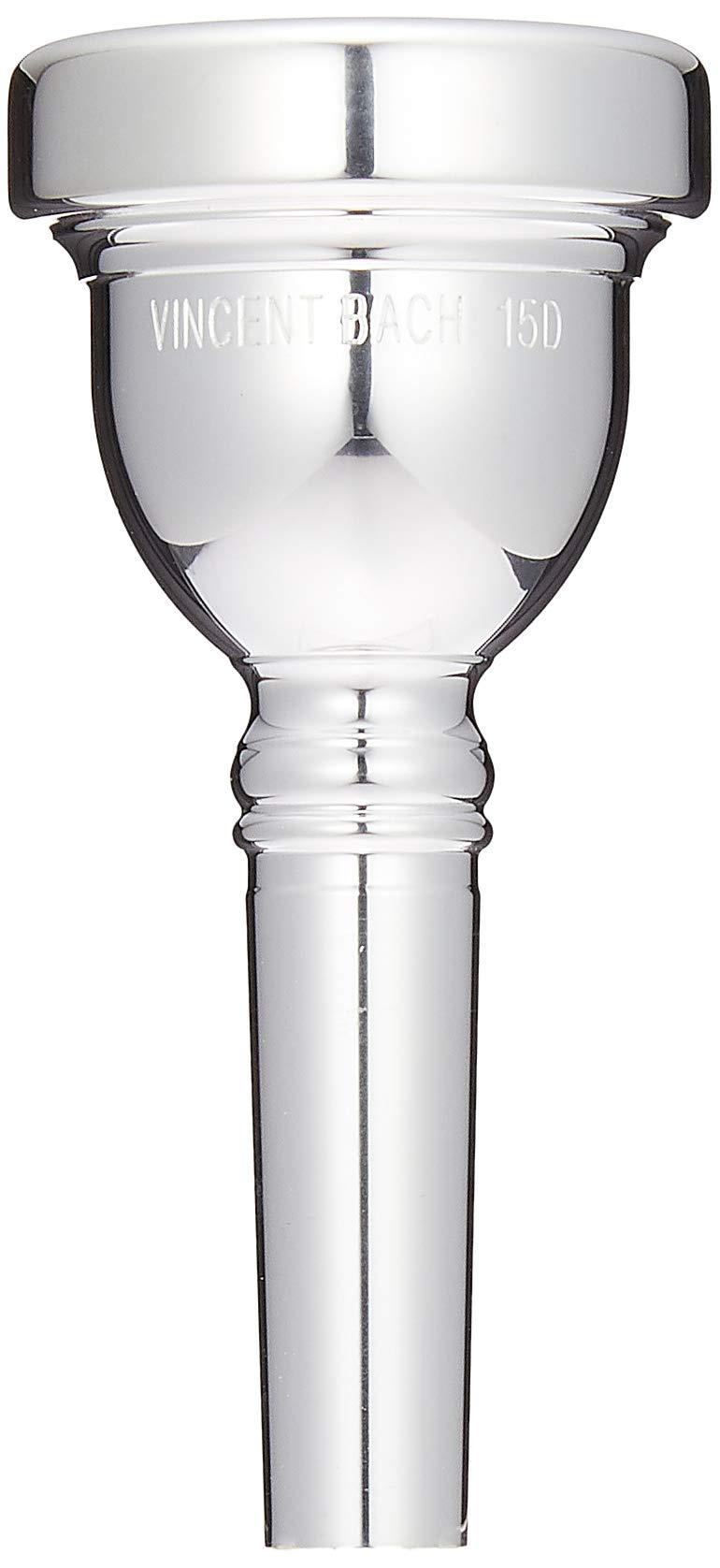 Bach 35015D Small Shank Tenor Trombone Mouthpiece, Silver Plated, 15D Cup Shallow