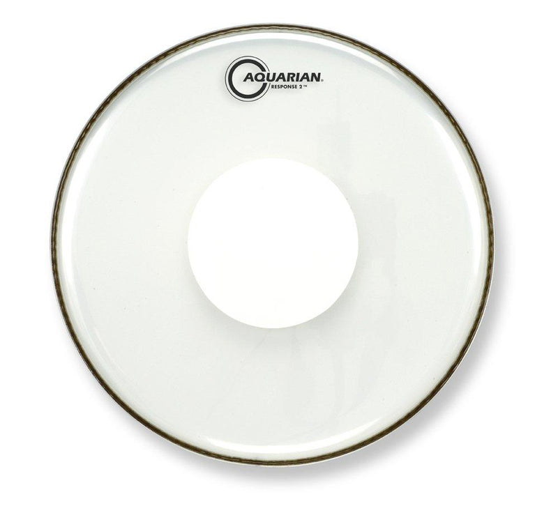 Aquarian Drumheads RSP2-PD10 Response 2 with Dot 10-inch Tom Tom Drum Head, with Dot