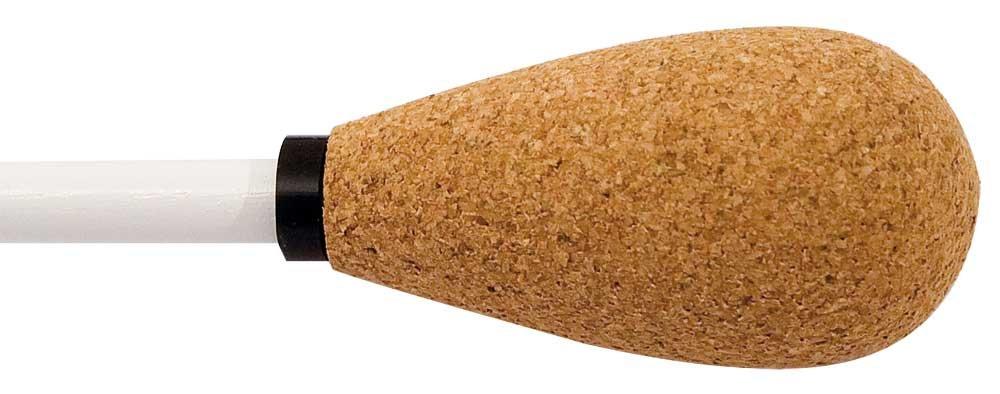 King David 12WPCK 12-Inch Baton White - Pear Shaped Cork Handle Original Version