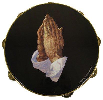 Remo TA-9210-14 Praise Tambourine - Praying Hand, 10" Praying Hands 10" Double Row