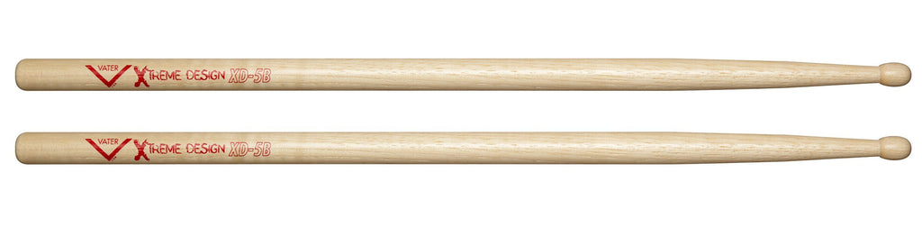 Vater 5B Xtreme Design Hickory Drum Sticks, Pair VXD5B Wood Tip