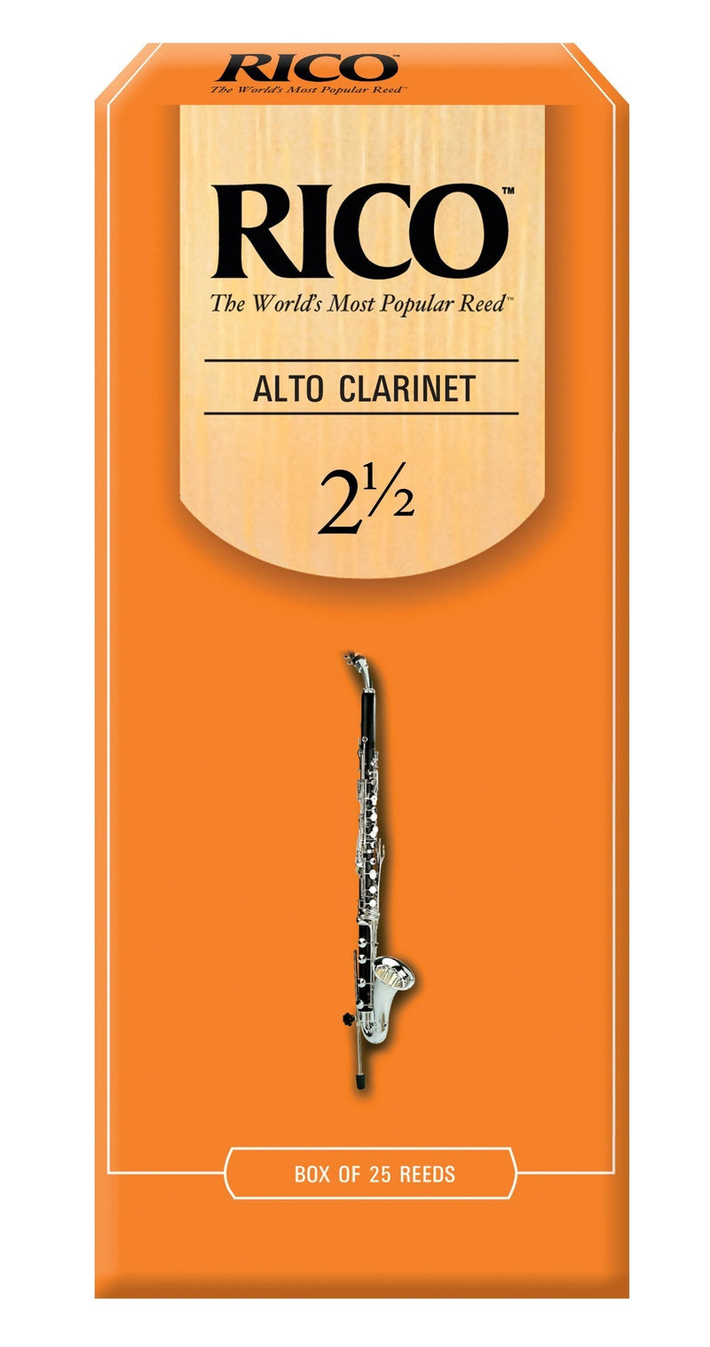 Rico Alto Clarinet Reeds, Strength 2.5, 25-pack