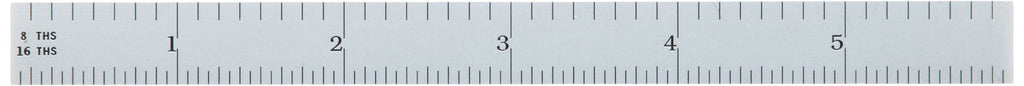 Brown & Sharpe 599-323-604 Chrome Finish Tempered Steel Rule, 6" Length