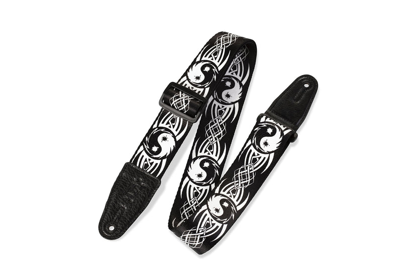 Levy's Leathers 2" Polyester Guitar Strap with Printed Design, Garment Leather Ends and Tri-glide Adjustment (MP-15)