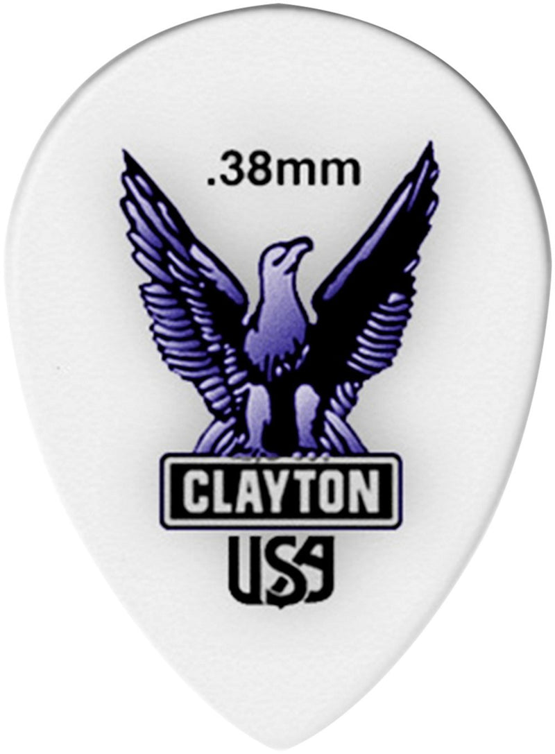 Clayton Acetal Guitar Picks (Select from gauges .38mm - 1.90mm) 0.38mm