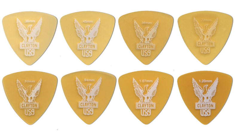 Clayton Ultem Guitar Picks (Select from gauges .38mm - 1.20mm)