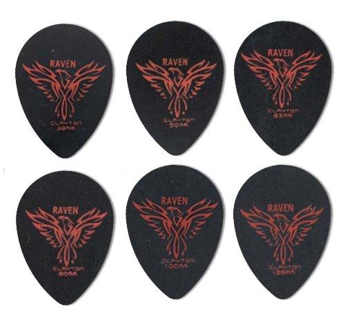 Clayton Black Raven Guitar Picks (Select from gauges .38mm - 1.26mm) 1.00 mm