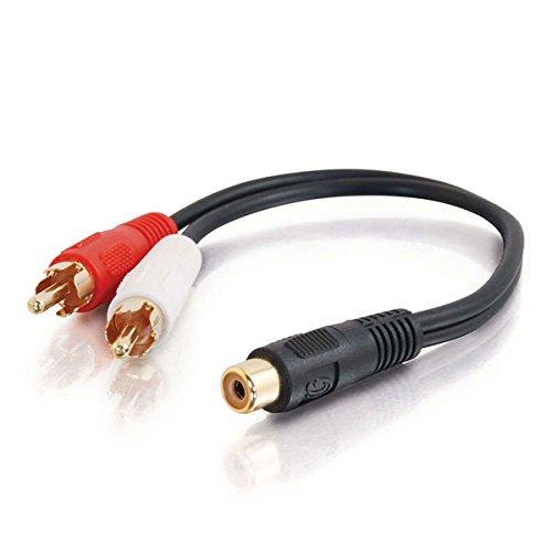 C2G Value Series One RCA Female to Two RCA Male Y-Cable, Black (6 Inches) - 03181 RCA Female to RCA Male 0.5 Feet