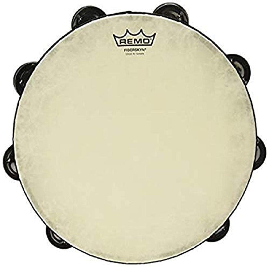 Remo TA-5210-70 Fiberskyn Tambourine - Quadura Black, 10"