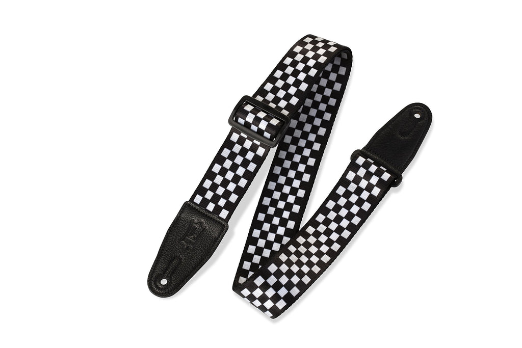 Levy's Leathers 2" Polyester Guitar Strap with Printed Design, Garment Leather Ends and Tri-glide Adjustment (MP-28)