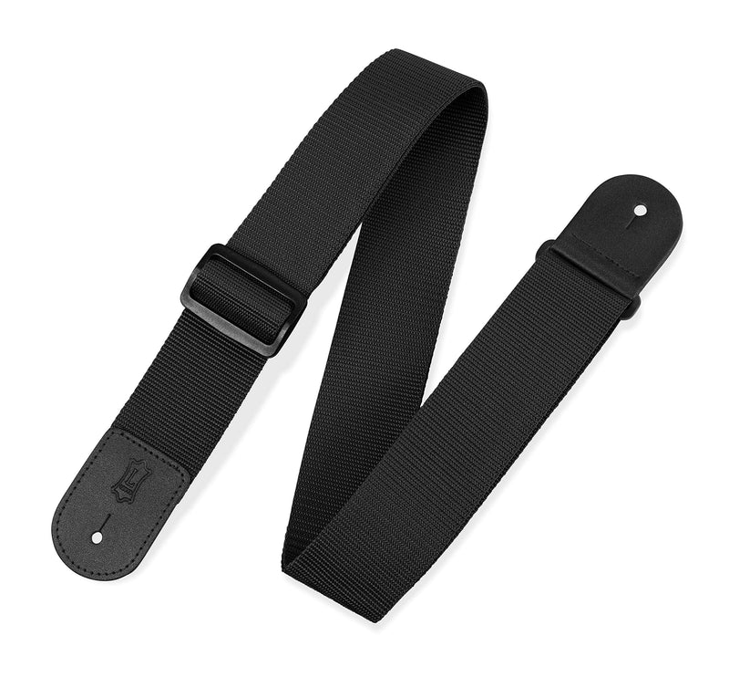 Levy's Leathers 2" Polypropylene Guitar Strap with Polyester Ends and Tri-glide Adjustment. Black (M8POLY-BLK)