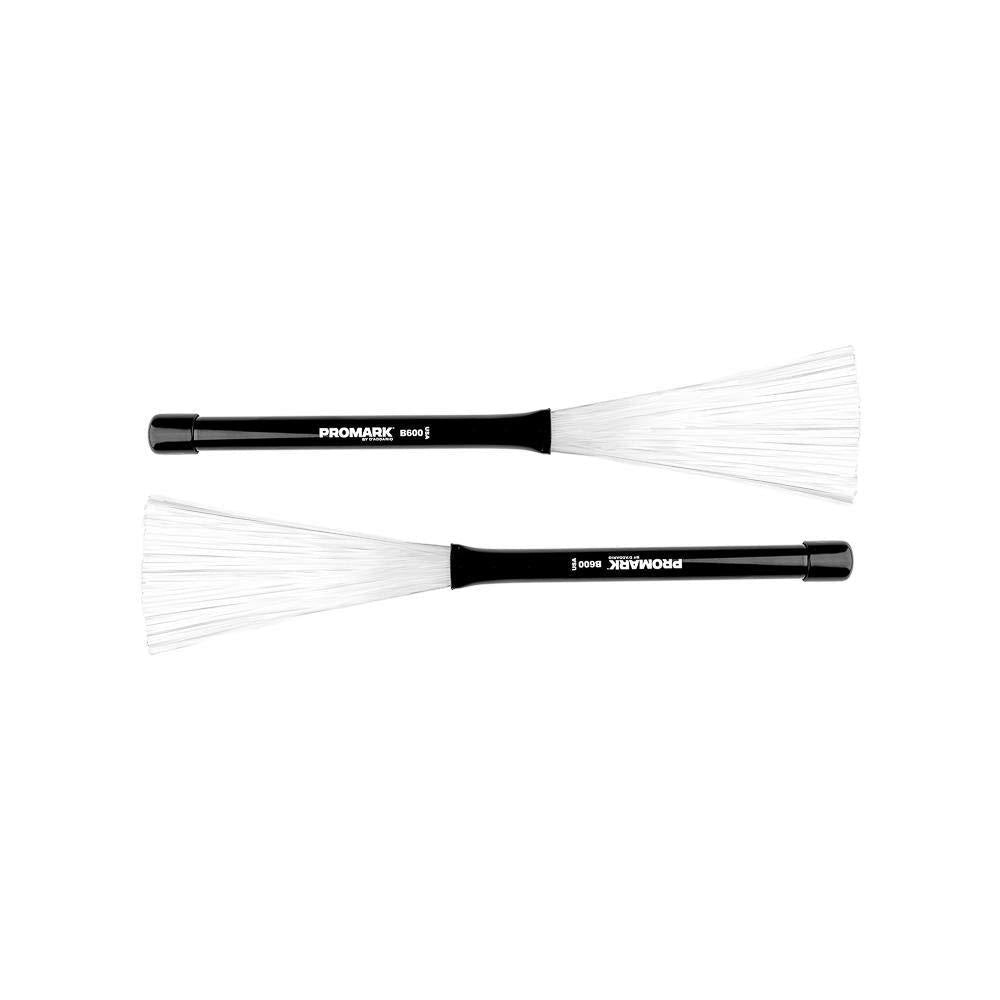 Promark B600 Nylo-Brush Nylon-Bristle Retractable Brushes-(1 pair) Nylon Bristle