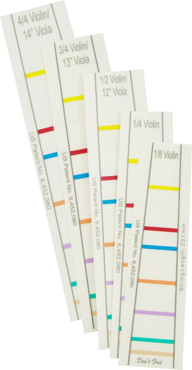 Don't Fret Finger Position Markers for Violin and Viola 3/4 Vln Or 13 in. Viola