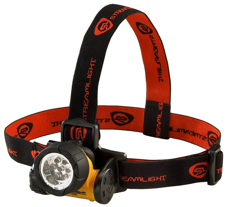 STREAMLIGHT - 9006046 Streamlight 61052 Septor LED Headlamp with Strap - 120 Lumens Yellow Div 2 3AAA Battery