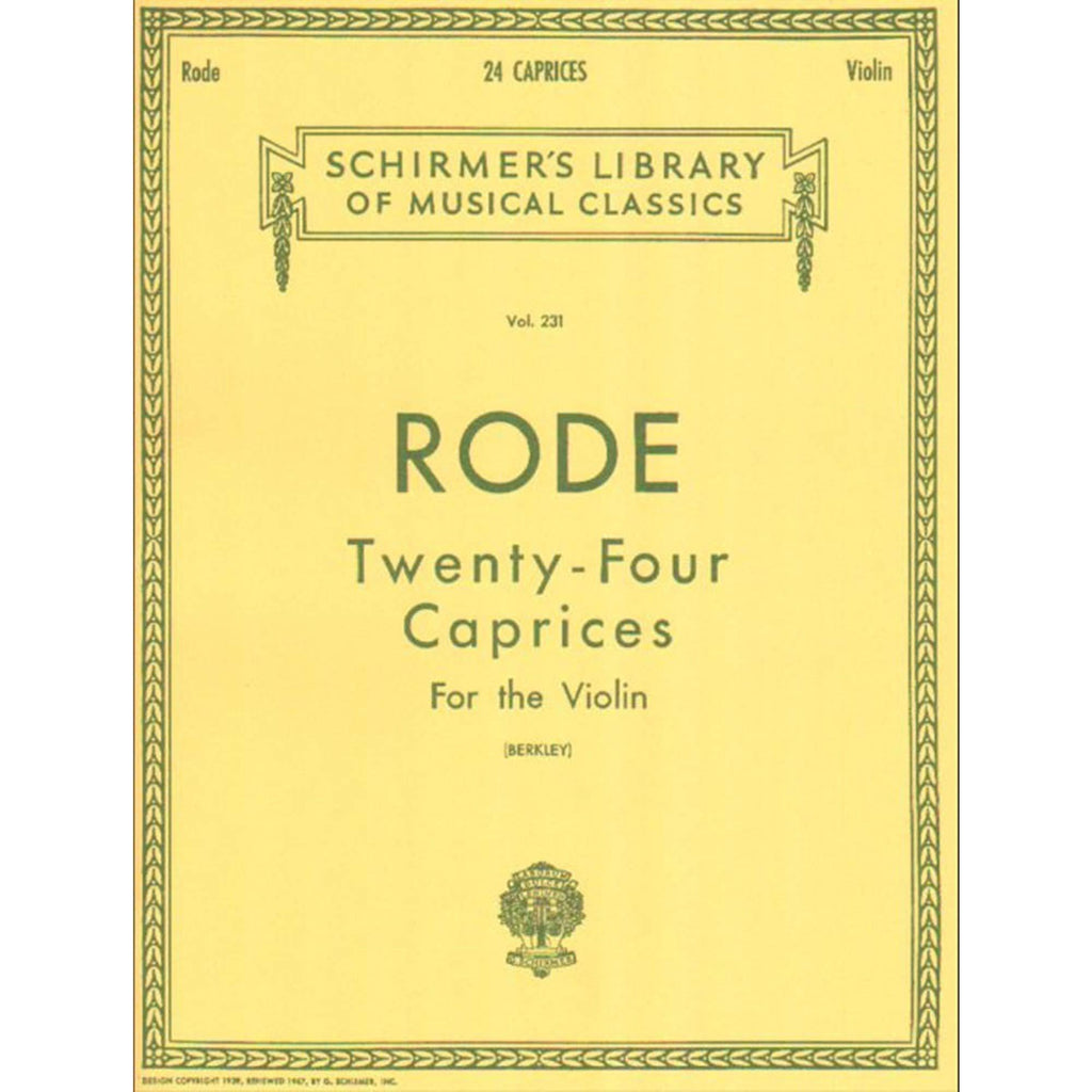 Hal Leonard Rode 24 Caprices for Violin (Piano/Violin)