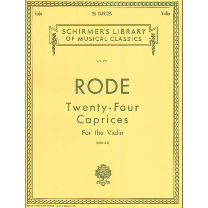 Hal Leonard Rode 24 Caprices for Violin (Piano/Violin)