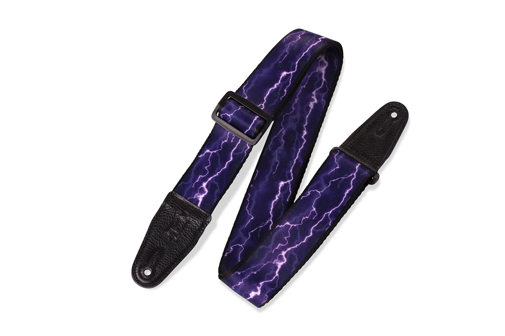 Levy's Leathers 2" Polyester Guitar Strap with Printed Design, Garment Leather Ends and Tri-glide Adjustment (MP-18)