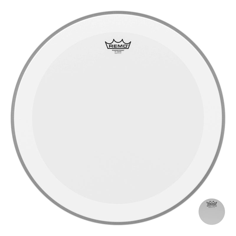 Remo Powerstroke P4 Coated Bass Drumhead, 20"