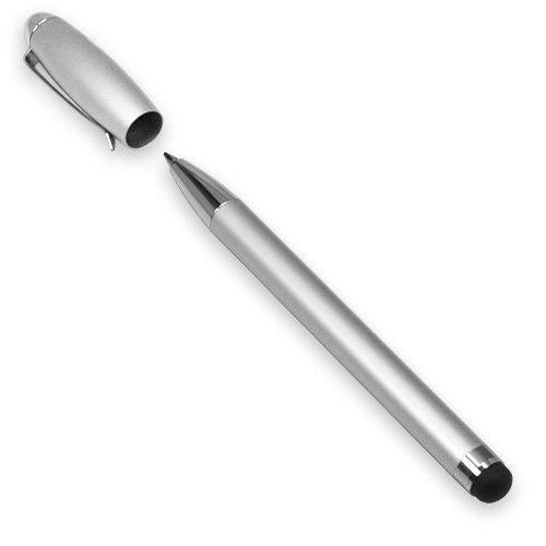 Stylus Pen for Kindle Fire (1st Gen 2011) (Stylus Pen by BoxWave) - Capacitive Styra, Capacitive Stylus with Rollerball Pen - Magnet Silver